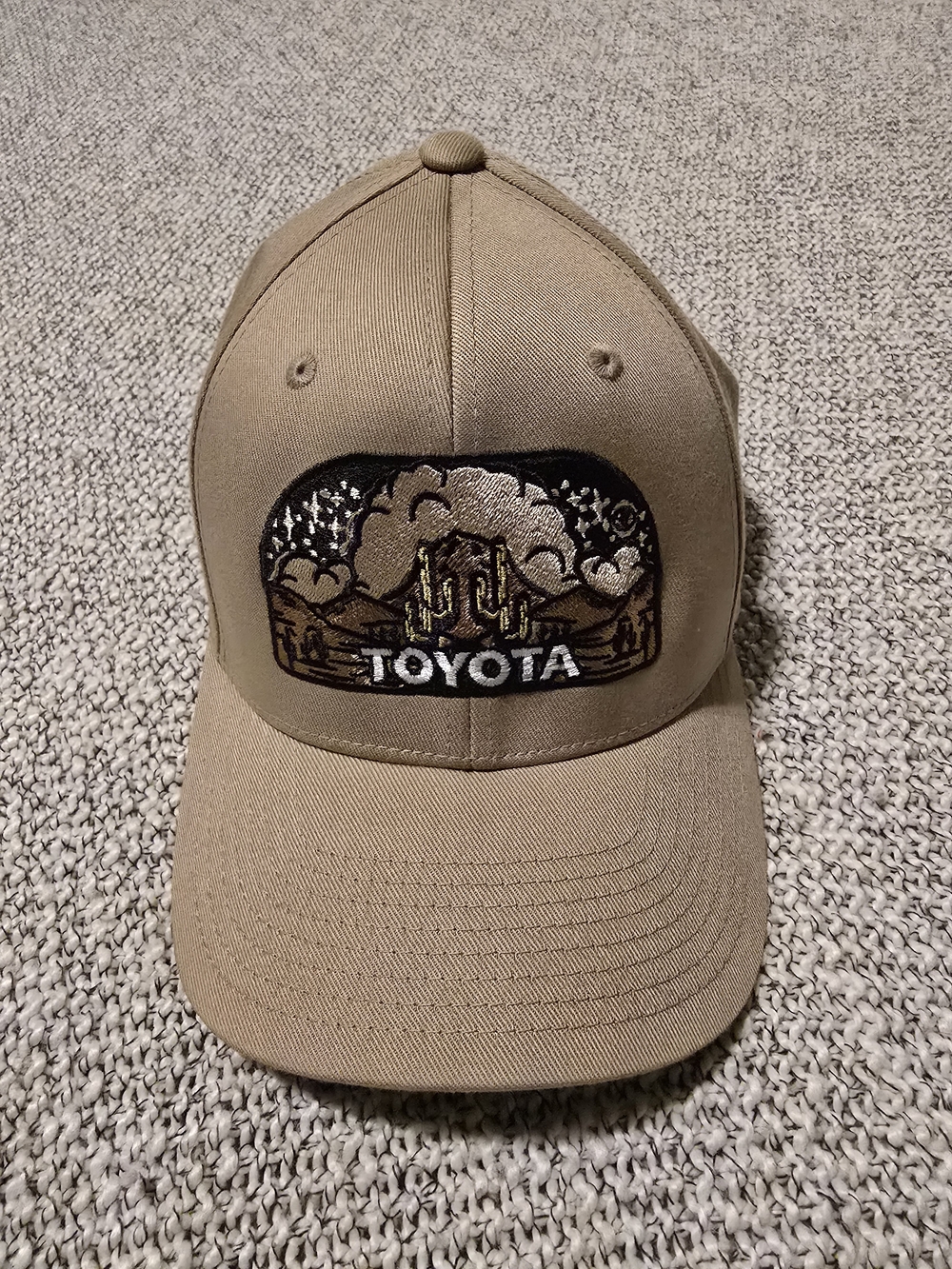 Toyota Embroidered Tan Baseball Cap